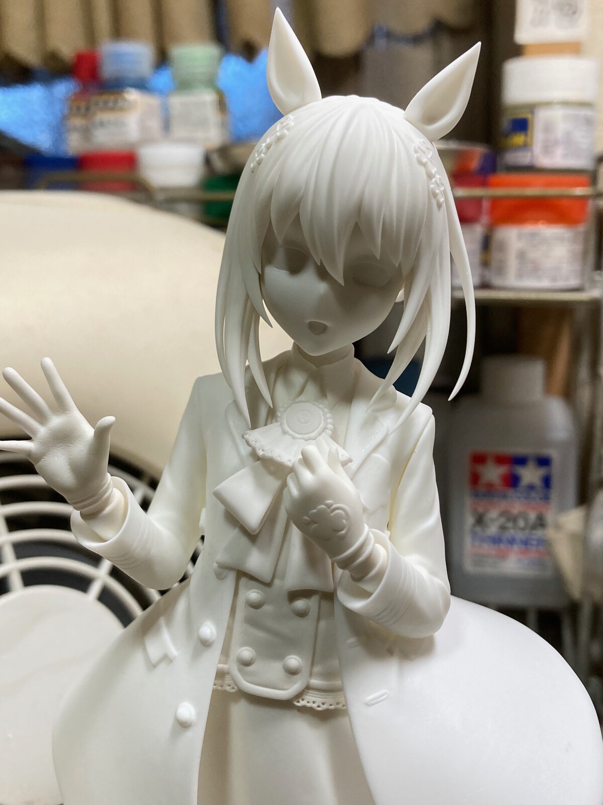 高品質の人気 リボンを付けた女の子の胸像ガレージキット？ その他