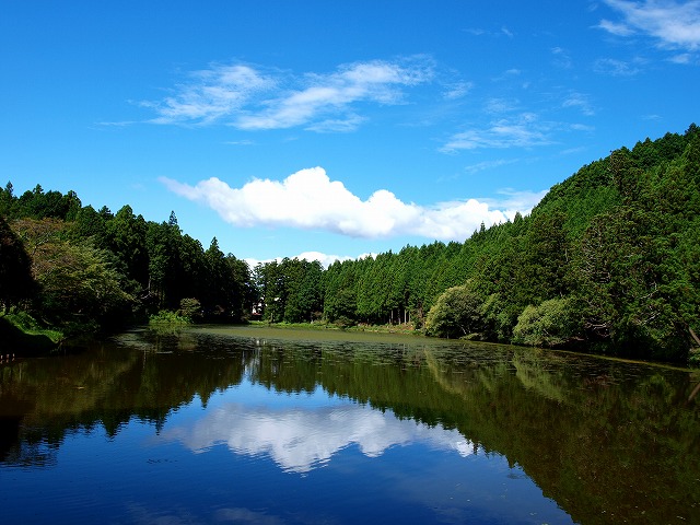 山頂の池