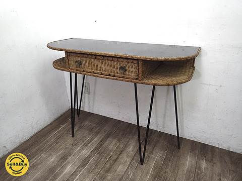 unknown us vintage ratan x iron consol table 2016 08 28 1