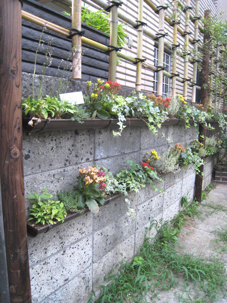 雨樋を花壇に この世に家がある限り