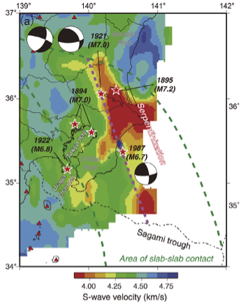 首都直下の地震波トモグラフィーの一例②