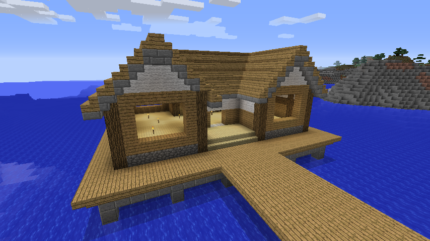 Minecraft 水上ハウスを作る とるそんのマインクラフト活動記