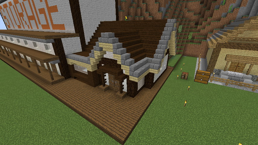 Minecraft 巨大倉庫の管理小屋を作る とるそんのマインクラフト活動記