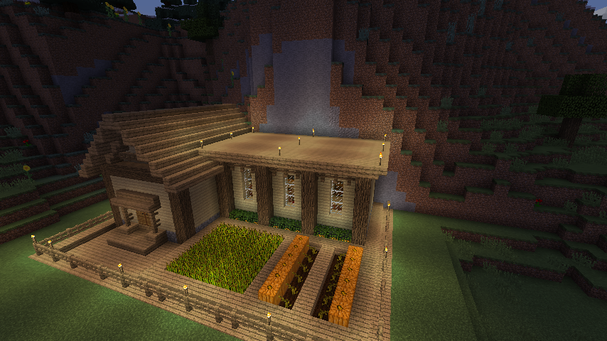 Minecraft ブランチマイニング場入り口の建屋を作る とるそんのマインクラフト活動記 Minecraft ブランチマイニング場入り口の建屋を作る とるそんのマインクラフト活動記