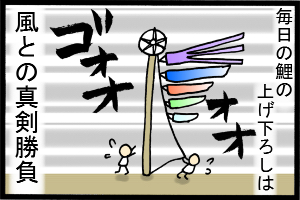 あぁ、トマコの生きる道-風になびく鯉は数十キロの重さ…！！