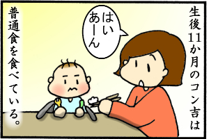 10か月半から普通食です。