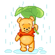 ぷーさんと雨