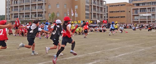 0全校リレー女500