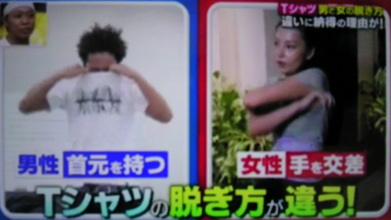 Tシャツの脱ぎ方が 男と女で違う理由は 蜻蛉の一人言 Tシャツの脱ぎ方が 男と女で違う理由は 蜻蛉の一人言