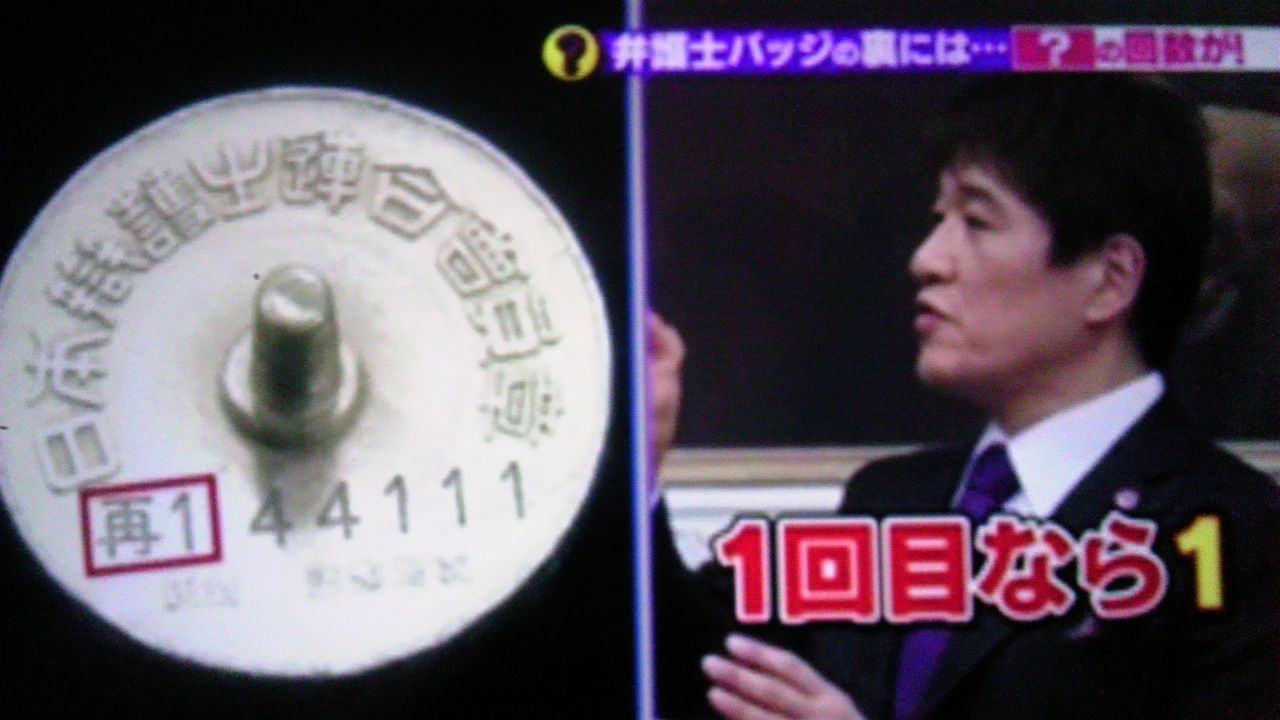 弁護士バッチの裏側には 何が書かれているでしょう 蜻蛉の一人言