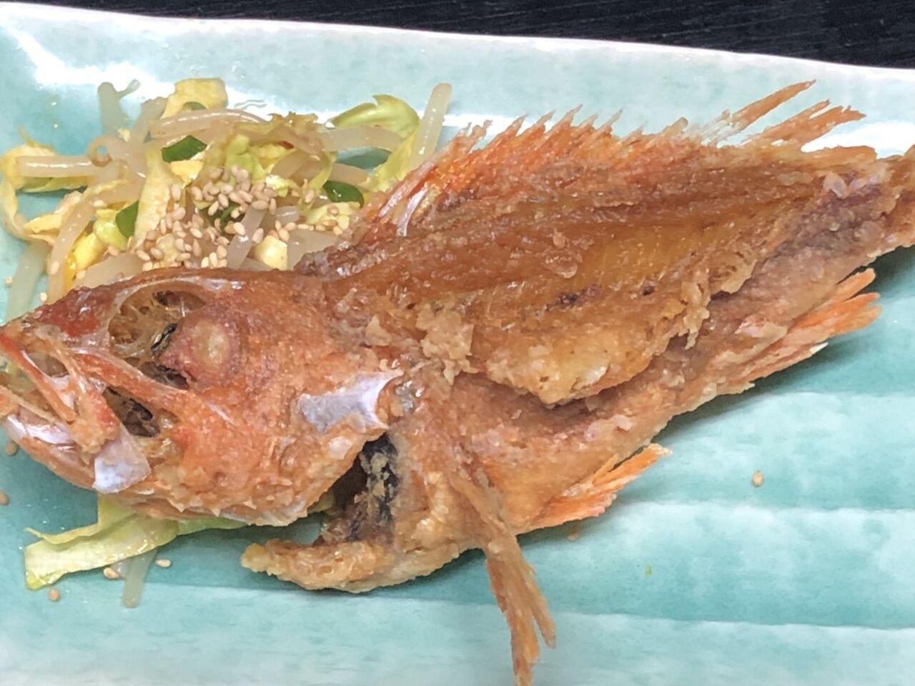 かさごの唐揚げ 遊食厨房 Tom Dog News