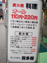 「喜多屋」看板