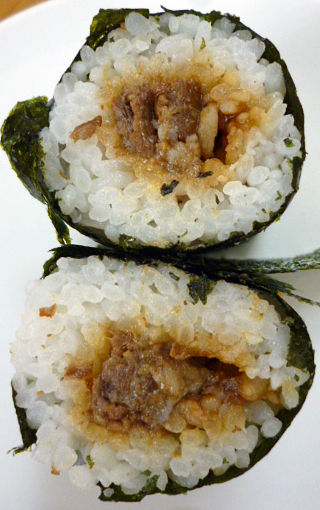 手巻寿司牛肉唐辛子マヨ