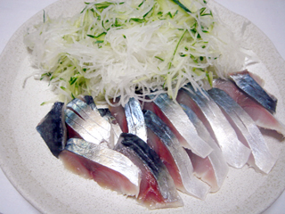 ゴーヤーのかき揚げ さば生寿司