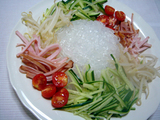 美味点心<野菜餃子> 葛きりサラダ