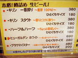「ビアスタンド ラッヘン」メニュー