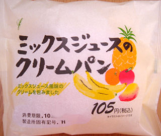 ミックスジュースのクリームパン