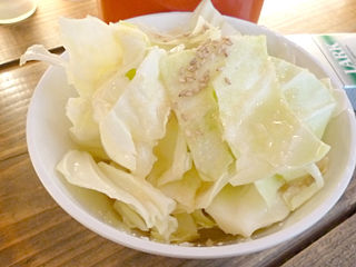 「串カツ酒場 天満店」キャベツ