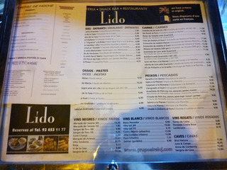 バルセロナ旅行:「LIDO」