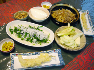 穴子の天ぷらメニュー