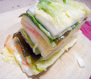 紅鮭白菜はさみ漬