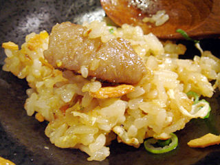 「和牛旬料理 北乃」ガーリックライス