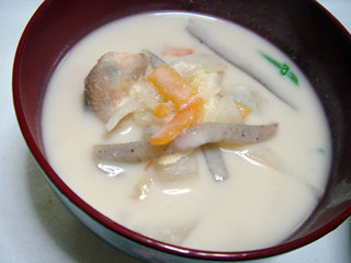 いちじくの天ぷら&粕汁