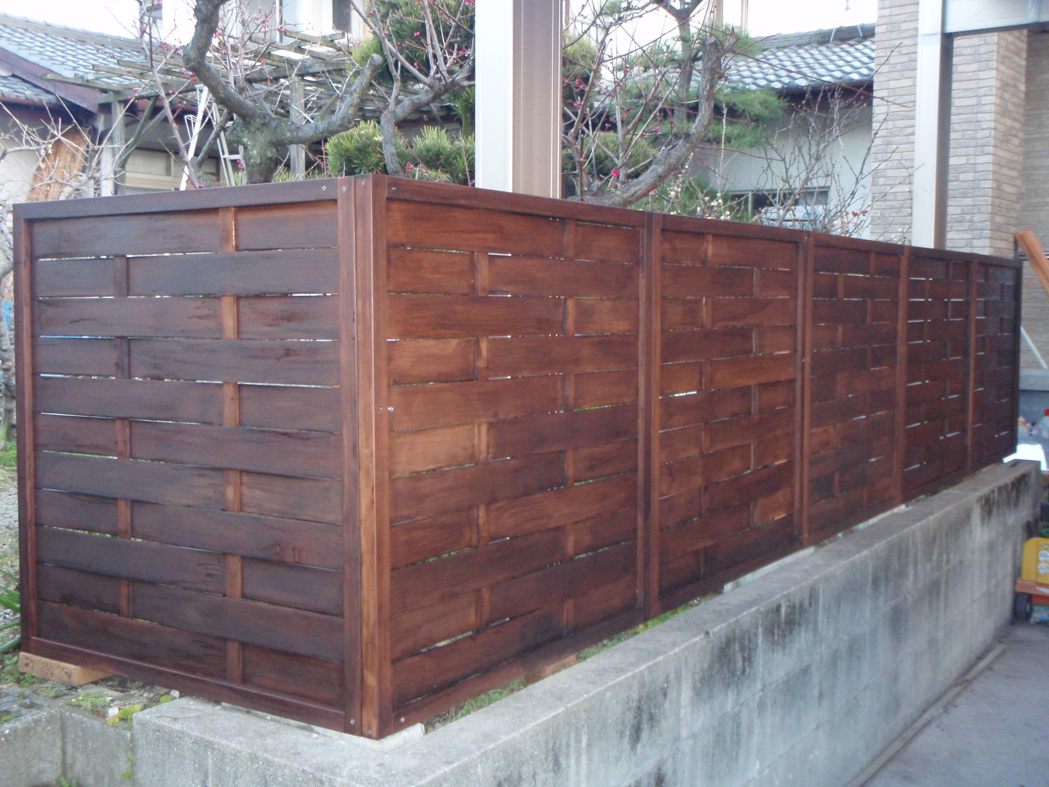 ラティスの塀 貧乏父さんの家づくり