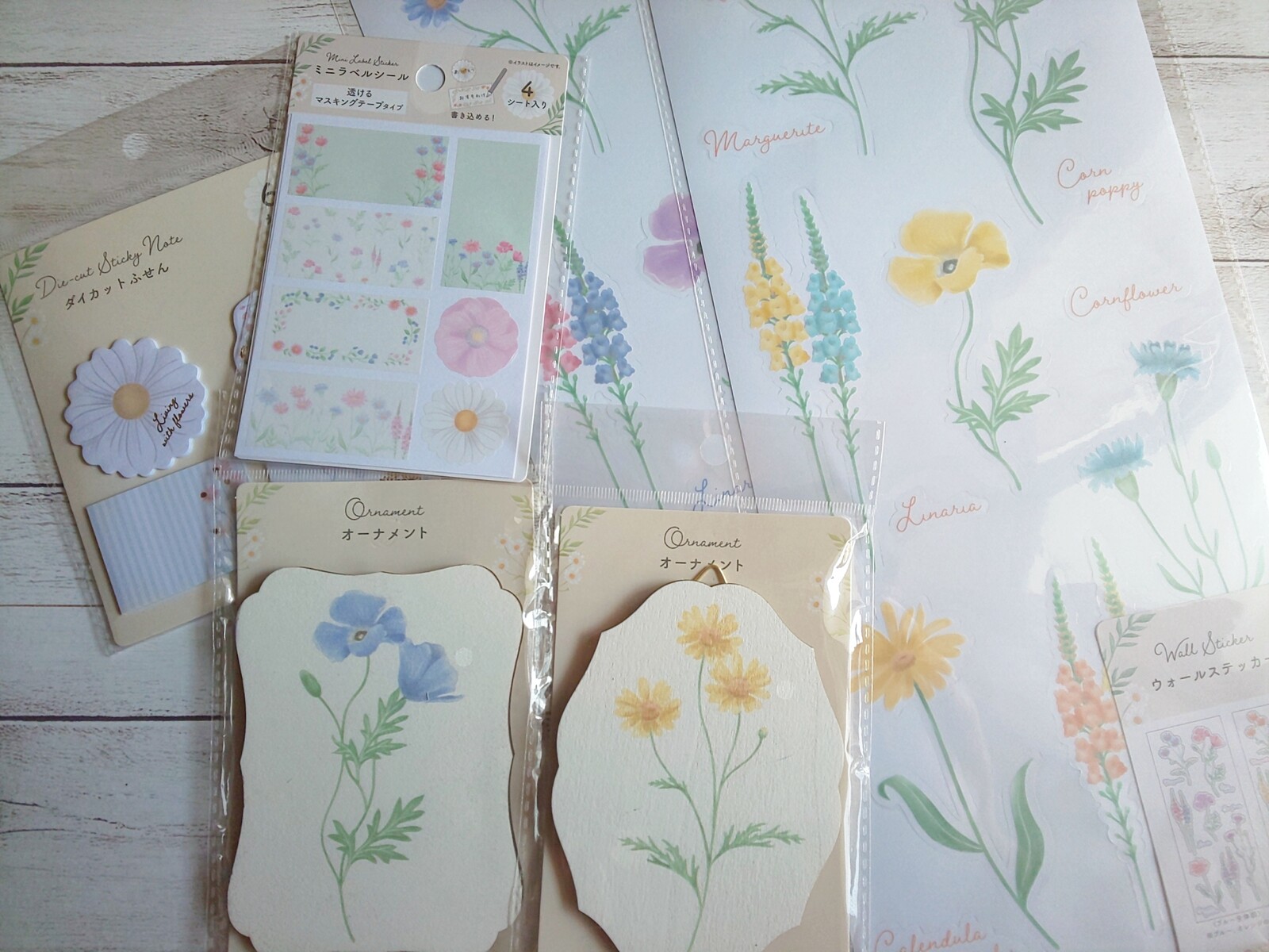 22年3月第2週の100均紙もの購入品 キャンドゥの花シリーズ 寄り道が近道