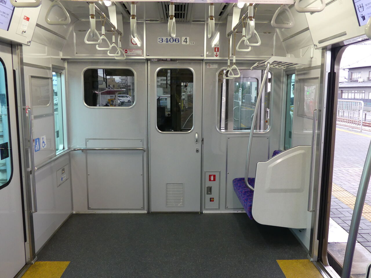 名鉄5358F車内板 名鉄5358F車内板 ひらがなのいきさき表示 - 名鉄特急車内 - あき