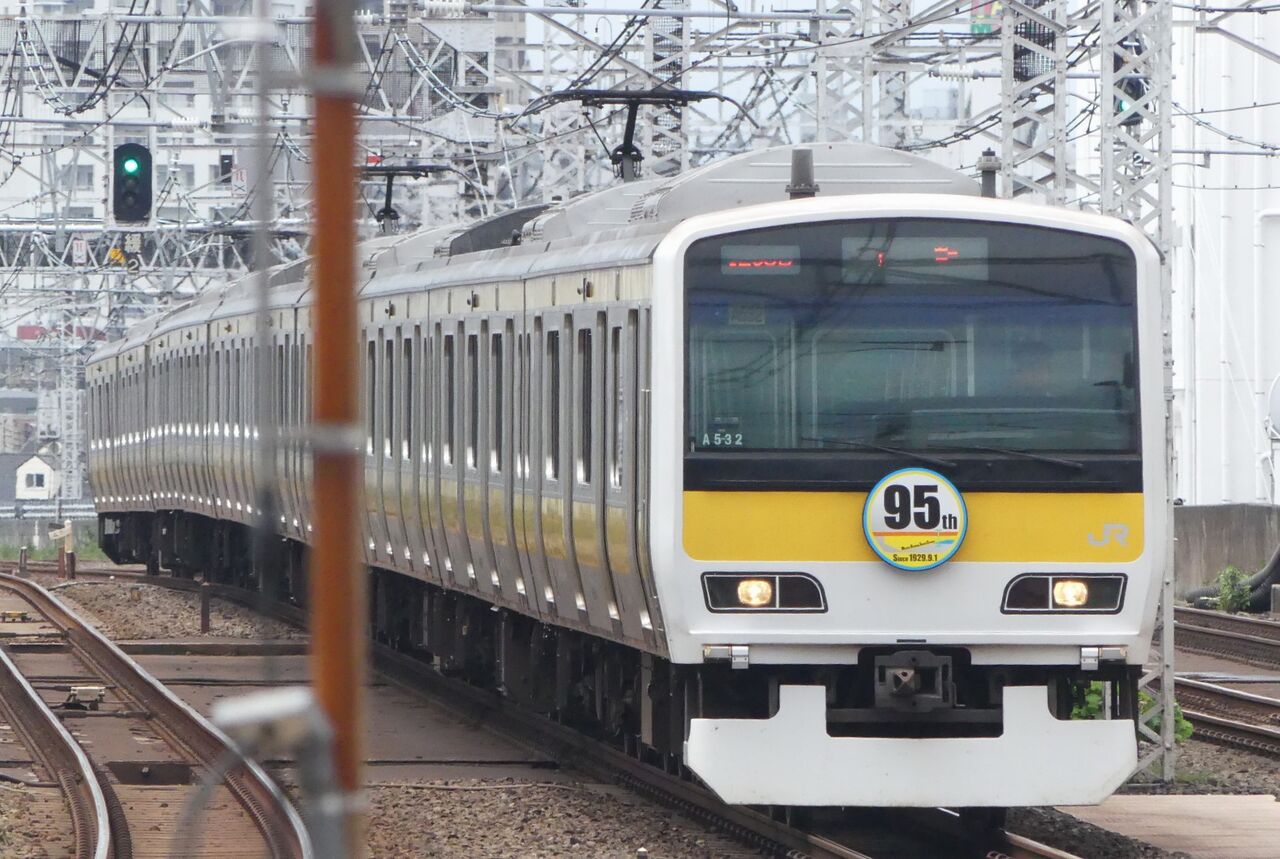 三鷹車両センター開設95周年記念ヘッドマーク装着編成撮影記 三鷹車両センター開設95周年記念ヘッドマーク装着編成撮影記