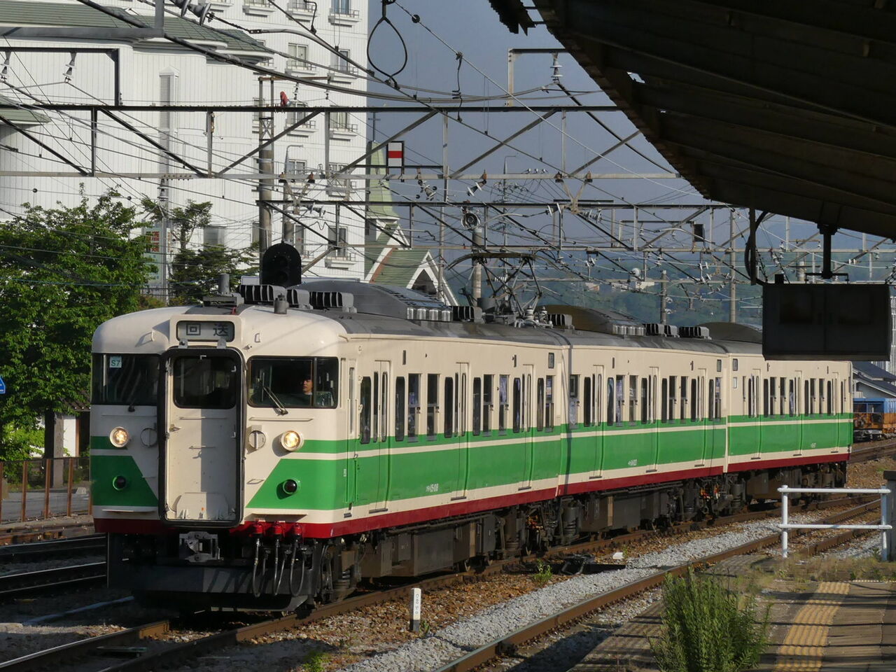 長野 - 上野 鉄道表示板 JR東日本 行先板 長野工場 鉄道 長野 - 上野