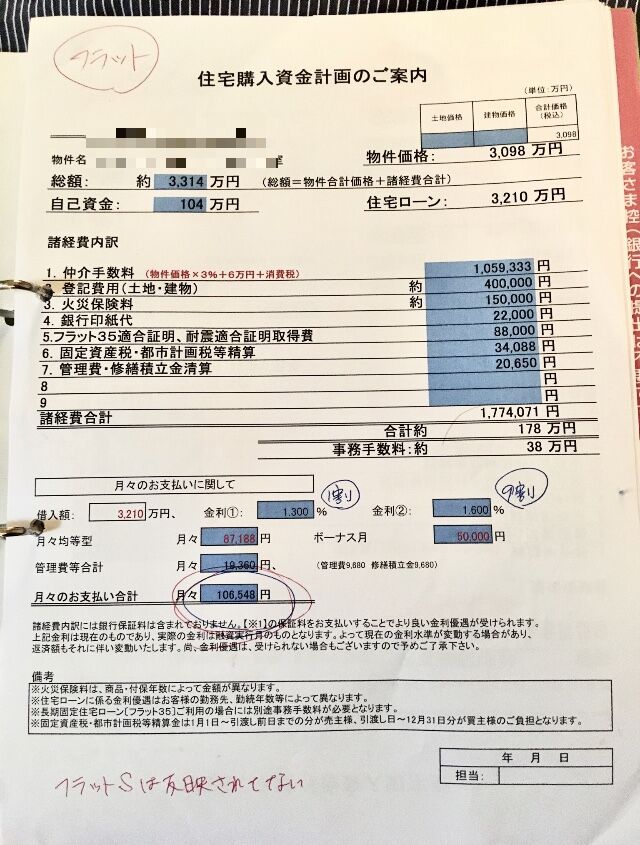 中古マンション購入の頭金 初期費用など見積書を大公開 ともデイblog