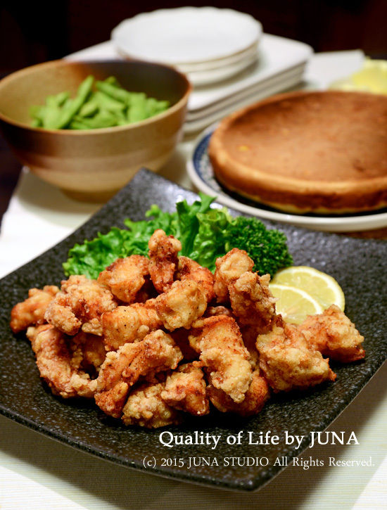 コーンパンとささみの塩から揚げ