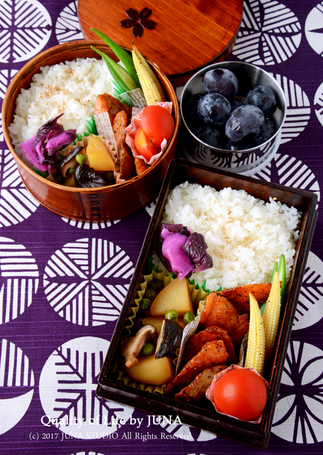 【今日のおべんと】一口鮭のムニエル弁当