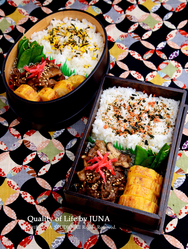 【今日のおべんと】牛肉としいたけのしょうが煮弁当