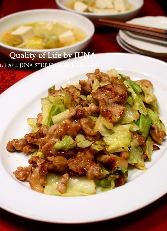 ちょっとひと手間のキャベツ&豚肉炒め