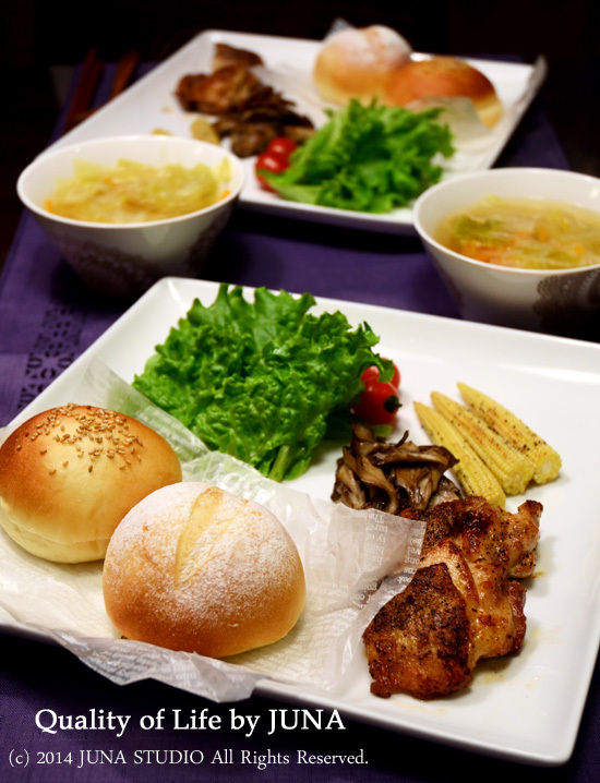 ミニパンズでミニチキンバーガー