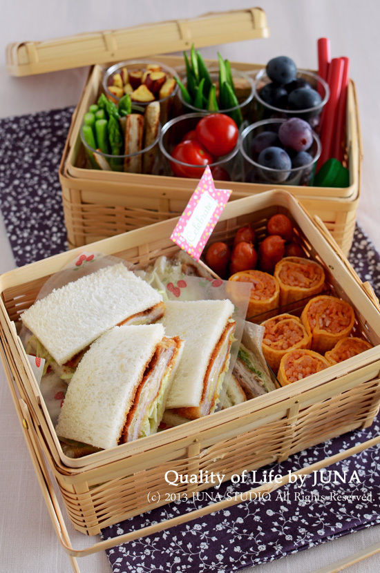 【コッタ連載】ミルフィーユカツサンドとロールオムライスの行楽弁当