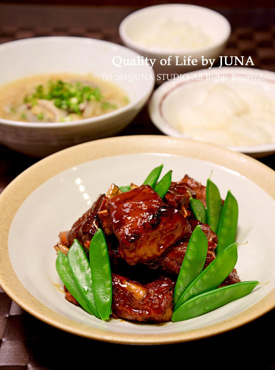 スペアリブの和風煮込みなど