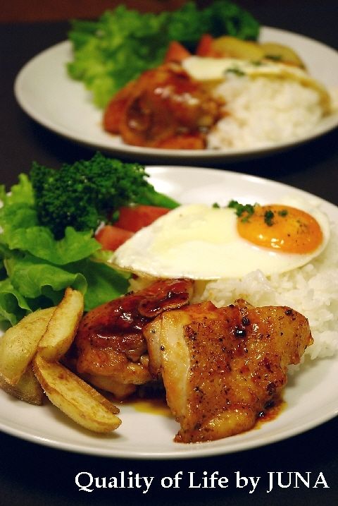 チキンdeロコモコ風