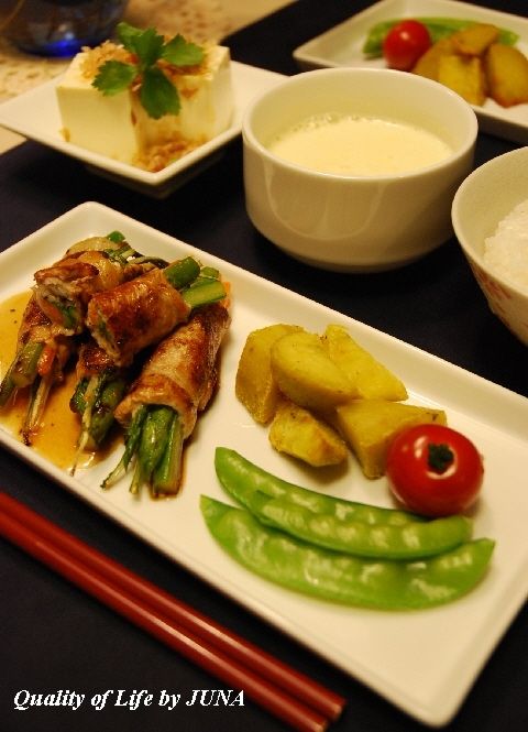 野菜の肉巻き　春仕立て