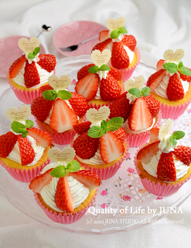ベストセラー Quality : いちごのしっとりカップケーキ of JUNA by Life 店舗用品