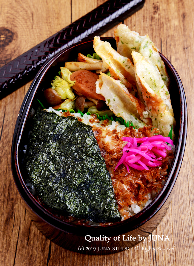 【今日の夫弁】ハーフのり弁ちくわの磯部揚げ付き