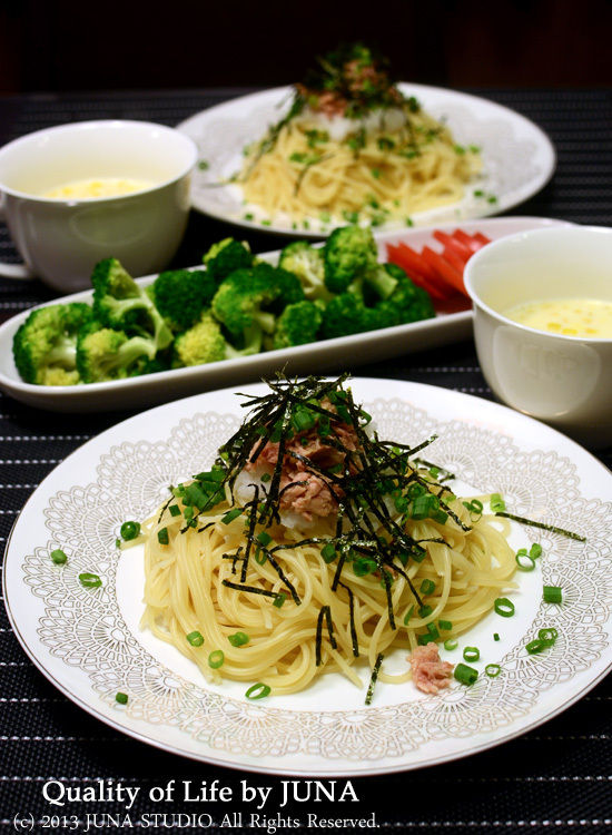 ツナスパ＆コーンスープ