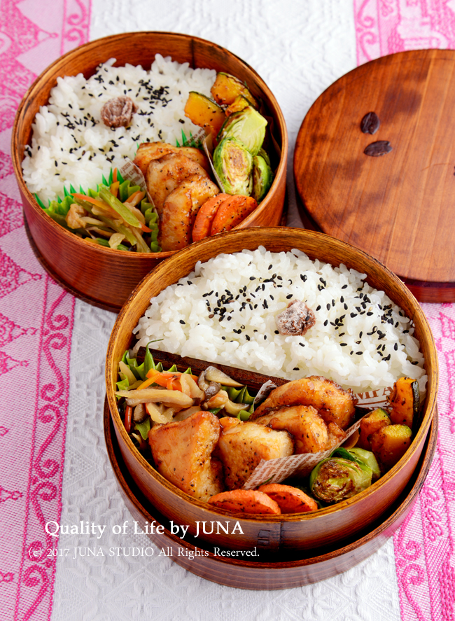 ２日分のおべんと 蒸し鶏の照り焼き弁当とあり合わせ弁当 Quality Of Life By Juna Powered By ライブドアブログ