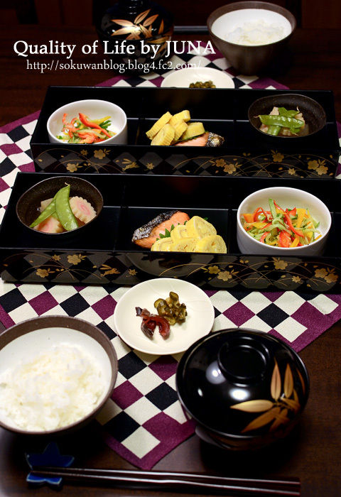 お重を使った晩ご飯 と 料理教室レポ