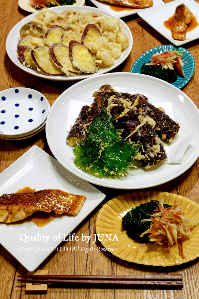 久々に天ぷら揚げました♪ 生のりもおいしい季節/昨日noteを更新してます。