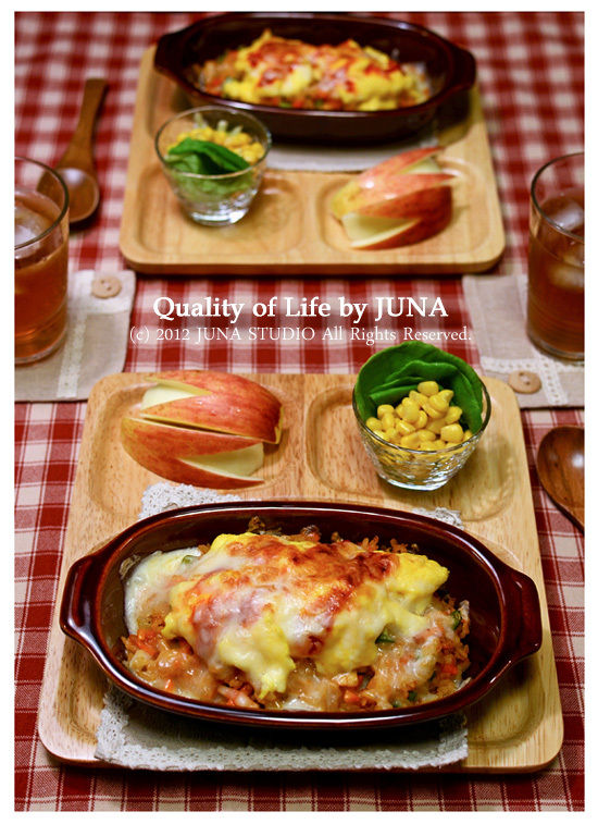 オムライス風簡単ドリア