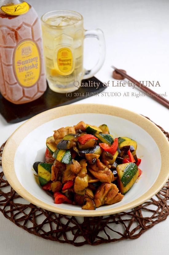 【簡単】夏野菜と鶏肉のカレー炒め